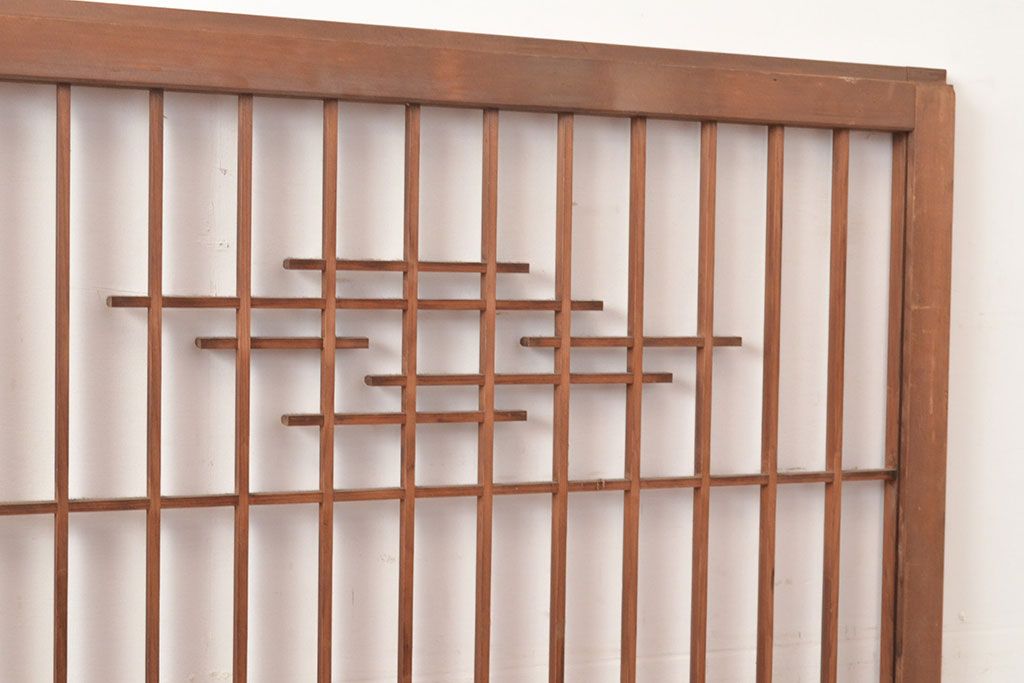 ヴィンテージ建具　昭和中期　富士山の図柄が魅力!和の趣あふれる書院戸2枚セット　(R-049288)