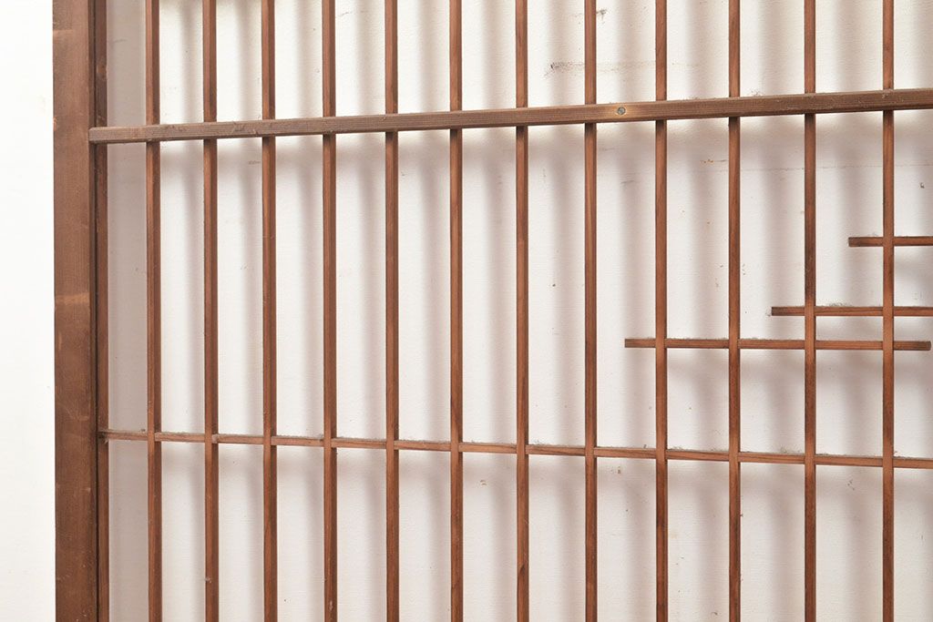 ヴィンテージ建具　昭和中期　富士山の図柄が魅力!和の趣あふれる書院戸2枚セット　(R-049288)