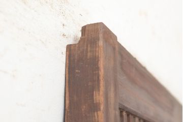 アンティーク建具　レトロなガラスが魅力の裏障子付き格子戸1枚(引き戸、障子戸、建具)(R-049289)