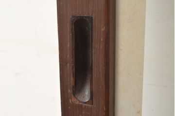 アンティーク建具　レトロなガラスが魅力の裏障子付き格子戸1枚(引き戸、障子戸、建具)(R-049289)