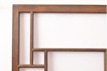 アンティーク建具　木枠のデザインがおしゃれ!大正ロマンな雰囲気を盛り上げる引き戸1枚(建具)(R-049291)