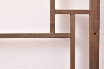アンティーク建具　木枠のデザインがおしゃれ!大正ロマンな雰囲気を盛り上げる引き戸1枚(建具)(R-049291)
