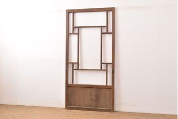 アンティーク建具　木枠のデザインがおしゃれ!大正ロマンな雰囲気を盛り上げる引き戸1枚(建具)(R-049291)