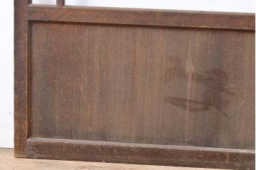 アンティーク建具　木枠のデザインがおしゃれ!大正ロマンな雰囲気を盛り上げる引き戸1枚(建具)(R-049291)