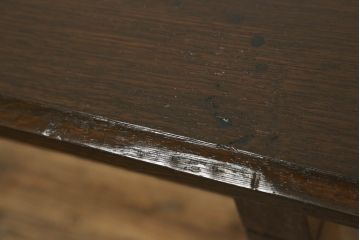 和製アンティーク　栓材　大正ロマン　上手物　引き出しに仕切りが付いたシンプルつくりのデスク(平机、在宅ワーク、在宅用ワークデスク)(R-049295)