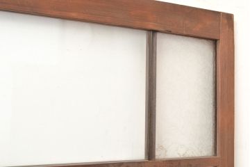 アンティーク建具　結霜ガラス　ゆらゆらガラス　レトロな雰囲気を高めるガラス扉(建具、木製ドア)(R-049297)
