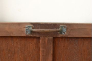 アンティーク建具　結霜ガラス　ゆらゆらガラス　レトロな雰囲気を高めるガラス扉(建具、木製ドア)(R-049297)