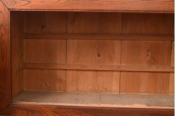 アンティーク家具　和製アンティーク　上手物!六尺　前面総ケヤキ材 美しい杢目を堪能できる箪笥サイドボード(収納箪笥、夜具箪笥、布団箪笥、水屋箪笥)(R-049298)
