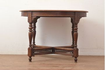 和製アンティーク　希少!　大正ロマンの雰囲気漂う日本製のアンティークテーブル(コーヒーテーブル、サイドテーブル)(R-049300)