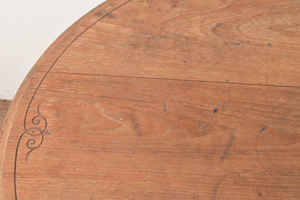 和製アンティーク　希少!　大正ロマンの雰囲気漂う日本製のアンティークテーブル(コーヒーテーブル、サイドテーブル)(R-049300)