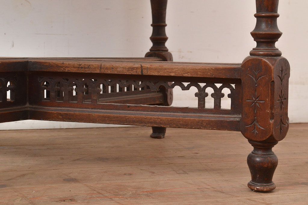 和製アンティーク　希少!　大正ロマンの雰囲気漂う日本製のアンティークテーブル(コーヒーテーブル、サイドテーブル)(R-049300)