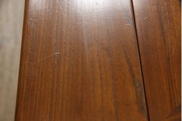 中古　総ケヤキ材　四尺　杢目が美しい!和の趣漂う重厚な佇まいの関西長火鉢(木製火鉢、囲炉裏)(R-049302)
