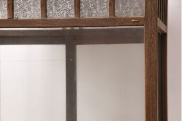 和製アンティーク　お洒落なレトロガラスがアクセント!たばこ屋さんのガラスケース(ショーケース、陳列棚、店舗什器)(R-049305)