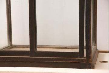 和製アンティーク　お洒落なレトロガラスがアクセント!たばこ屋さんのガラスケース(ショーケース、陳列棚、店舗什器)(R-049305)