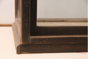 和製アンティーク　お洒落なレトロガラスがアクセント!たばこ屋さんのガラスケース(ショーケース、陳列棚、店舗什器)(R-049305)