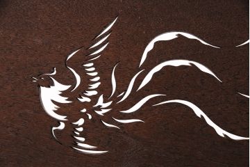 最高級指物家具　総桑材　繊細な透かし彫りが目を引く上手物の衝立(つい立て、仕切り、パーテーション)(R-049306)