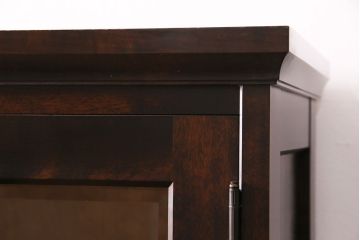 中古　北海道民芸家具　和洋折衷どちらのお部屋にも馴染むブックケース(本箱、収納棚、キャビネット、飾り棚)(R-049308)