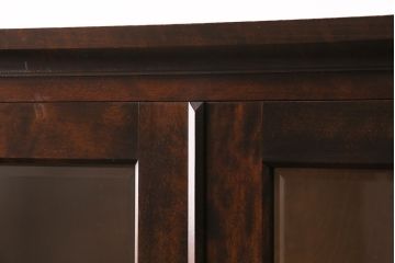 中古　北海道民芸家具　和洋折衷どちらのお部屋にも馴染むブックケース(本箱、収納棚、キャビネット、飾り棚)(R-049308)