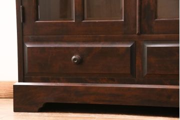 中古　北海道民芸家具　和洋折衷どちらのお部屋にも馴染むブックケース(本箱、収納棚、キャビネット、飾り棚)(R-049308)