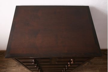 中古　北海道民芸家具　HM535 小物タンス　小物収納に活躍する、和と洋どちらにも馴染むデザインが魅力のチェスト(引き出し、タンス)(定価約21万円)(R-049309)