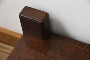 和製アンティーク　木の味わいをお楽しみいただける総ケヤキ材製の置き床(置床、飾り台、棚、ローボード)(R-049310)