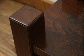 和製アンティーク　木の味わいをお楽しみいただける総ケヤキ材製の置き床(置床、飾り台、棚、ローボード)(R-049310)