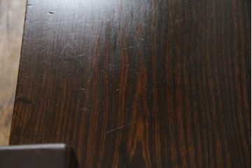 和製アンティーク　木の味わいをお楽しみいただける総ケヤキ材製の置き床(置床、飾り台、棚、ローボード)(R-049310)