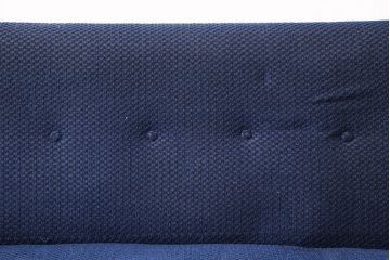 和製ヴィンテージ　ひじ掛けのデザインがおしゃれな2人掛けソファ(ラブソファ、2P、二人掛け、アームソファ、ビンテージ)(R-049312)