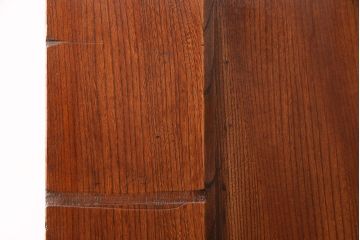 アンティーク建具　総ケヤキ材　一枚板　美しい木肌が高級感漂う新潟県産越後蔵戸(引き戸、玄関戸)(R-049322)