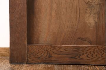 アンティーク建具　総ケヤキ材　一枚板　美しい木肌が高級感漂う新潟県産越後蔵戸(引き戸、玄関戸)(R-049322)