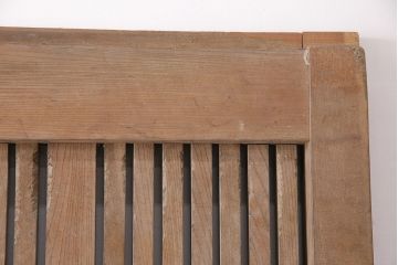 アンティーク建具　明治期　最上級　巾着金具　堂々とした佇まいが和の風格漂う総欅(ケヤキ)材の富山蔵戸1枚　(R-049323)