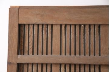 アンティーク建具　明治期　最上級　巾着金具　堂々とした佇まいが和の風格漂う総欅(ケヤキ)材の富山蔵戸1枚　(R-049323)