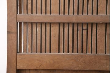 アンティーク建具　明治期　最上級　巾着金具　堂々とした佇まいが和の風格漂う総欅(ケヤキ)材の富山蔵戸1枚　(R-049323)
