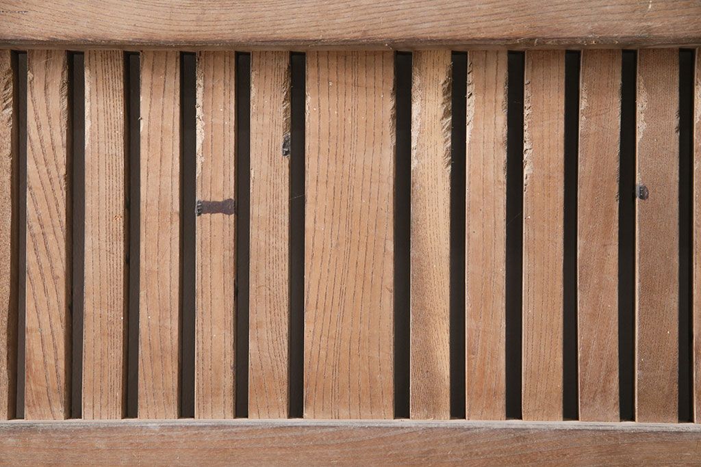 アンティーク建具　明治期　最上級　巾着金具　堂々とした佇まいが和の風格漂う総欅(ケヤキ)材の富山蔵戸1枚　(R-049323)