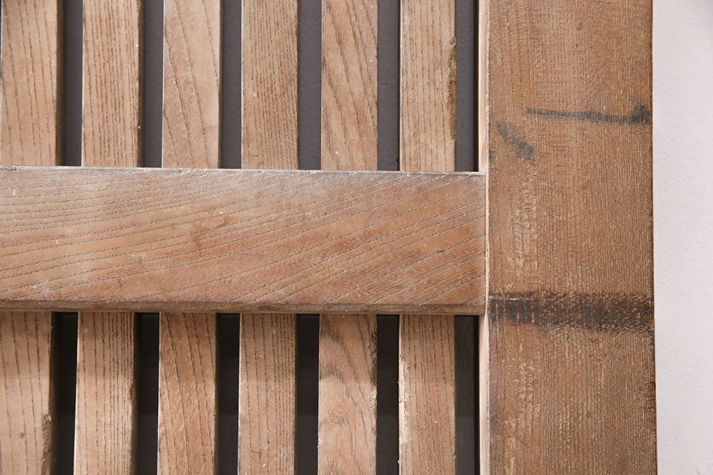 アンティーク建具　明治期　最上級　巾着金具　堂々とした佇まいが和の風格漂う総欅(ケヤキ)材の富山蔵戸1枚　(R-049323)