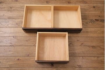 中古　北海道民芸家具　落ち着いた和モダンスタイルのお部屋にぴったりの飾り棚(茶棚、茶タンス)(R-049324)