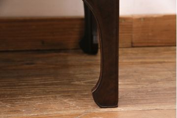 和製アンティーク　指物工芸家具　漆塗りが美しい、高級感漂う総桑材製の文机(文台、花台)(R-049327)