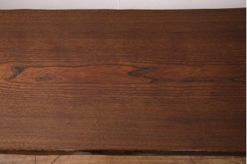 中古　岩手岩泉・純木家具　摺り漆塗り　栗材一枚板を贅沢に使用したベンチ(椅子、イス)(R-049328)