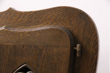 ビンテージ雑貨　神戸洋家具　永田良介商店　希少　まるで美術品!空間のメインアイテムとしておすすめの彫刻ミラー(鏡、姿見)(R-049336)