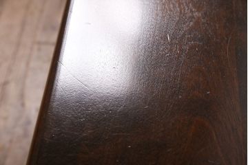 中古　北海道民芸家具　#667　和モダンスタイルに合う濃い木色のベンチ(板座チェア、長椅子)(定価約13万円)(R-049338)
