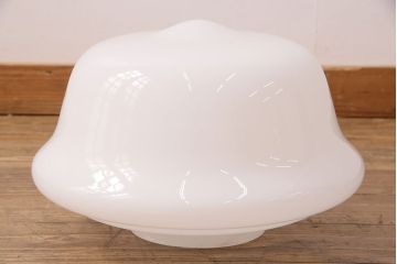 和製アンティーク　大振りサイズ　ブラケットの使い込まれた質感と花のがくのようなデザインが味わい深い吊り下げ照明(天井照明、ペンダントライト)(R-049344)