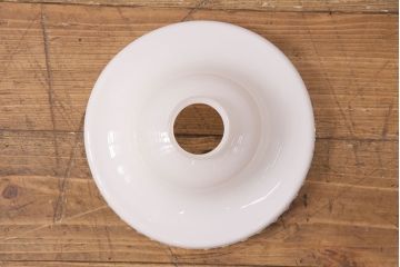 アンティーク照明　ガラスシェードが魅力!波のデザインが可愛らしい吊り下げ照明(天井照明、ペン
ダントライト、シェード)(R-049346)