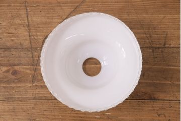 アンティーク照明　ガラスシェードが魅力!波のデザインが可愛らしい吊り下げ照明(天井照明、ペン
ダントライト、シェード)(R-049346)