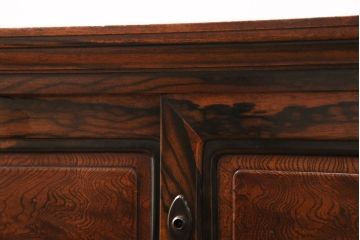 和製アンティーク　天板・楠木材　側面・ケヤキ材　今にも動き出しそうな杢目が目を引くローボード(収納棚、戸棚)、テレビ台)(R-049350)