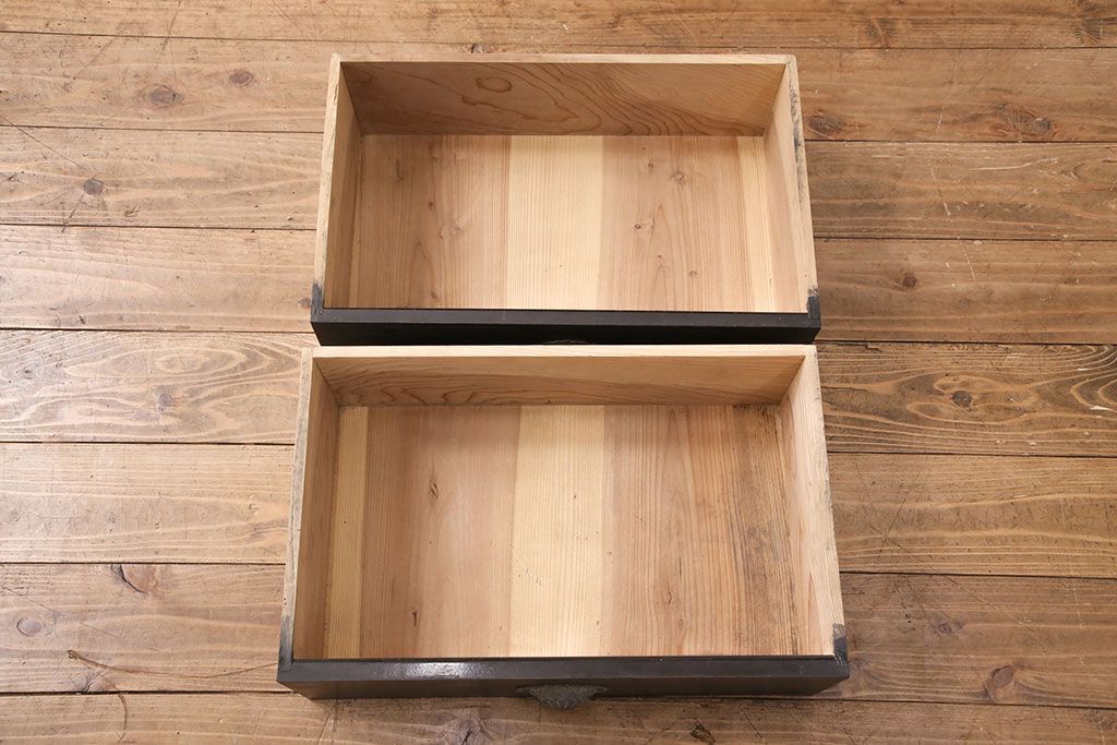 アンティーク家具　大正ロマン　天枠付き!　古いタバコ屋の薄型ガラスケース(ショーケース、陳列棚)(R-049352)