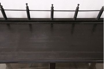 アンティーク家具　大正ロマン　天枠付き!　古いタバコ屋の薄型ガラスケース(ショーケース、陳列棚)(R-049352)