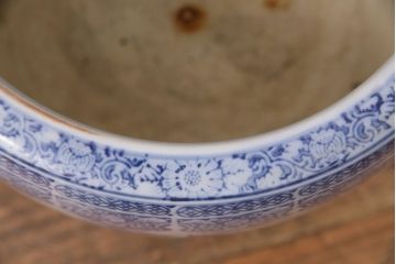 アンティーク雑貨　昭和中期　縁起物のインテリアとしておすすめ!瓢箪文様の瀬戸火鉢(鉢カバー)(R-049361)