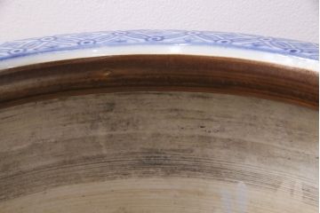 アンティーク雑貨　松竹梅の図　縁起の良い図柄が魅力!和の風情を感じる瀬戸火鉢(鉢カバー)(R-049362)