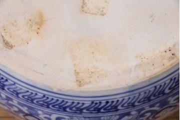 アンティーク雑貨　松竹梅の図　縁起の良い図柄が魅力!和の風情を感じる瀬戸火鉢(鉢カバー)(R-049362)