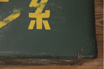 レトロ雑貨　カネボウ カタン糸　昭和レトロなデザインが魅力の古いボテ箱(鐘紡、収納箱)(R-049365)